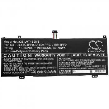 Laptop Battery for  LENOVO ThinkBook 13S-20R9005GSB, ThinkBook 14s-0RS002CAU   L18C4PF0  15.36V  2850 mAh CAMERON SINO