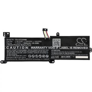 Laptop Battery for  LENOVO 130-14AST, IdeaPad 320-15AST, Ideapad 320-17IKB L16C2PB1 LiPo 7.5V  3900mAh CAMERON SINO