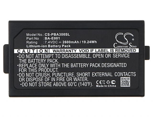 Battery for portable printer BROTHER PT-E300 PT-E500 PJ7 LiIon 7,4V 2600mAh CAMERON SINO 