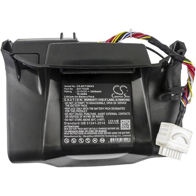 Camera Battery for Lawn Mower  WOLF Garten Loopo M1000, M2000, Robomow City MC1000, BAT7000C,7000B LiIon 25.6V 3000mAh Cameron Sino 