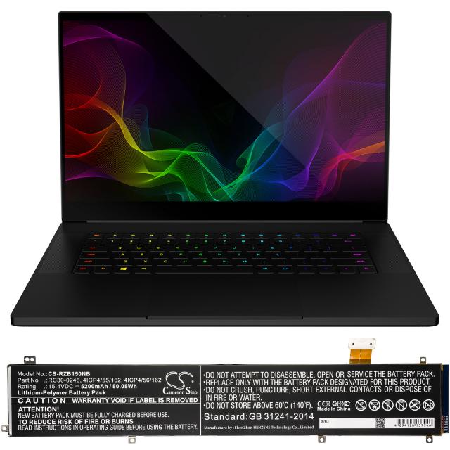 Батерия  за лаптоп RAZER BLADE 2070, Blade 15, RZ09-02386E91  RC30-0248 LiPo 15.4V 5200 mAh Cameron Sino 
