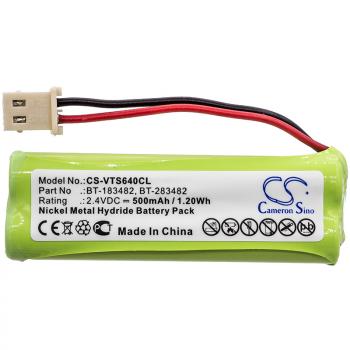 Battery for cordless phone 2.4V NiMH 500mAh BT-183482 за V TECH 89134801; DS6401DS6401 Cameron Sino