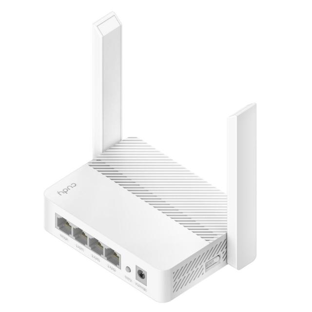 Wireless router Cudy WR300 N300 802.11b/g/n, 300Mbps/ 2.4GHz, 4 x 10/100Mbp, 2 x 5dBi fixed antennas 