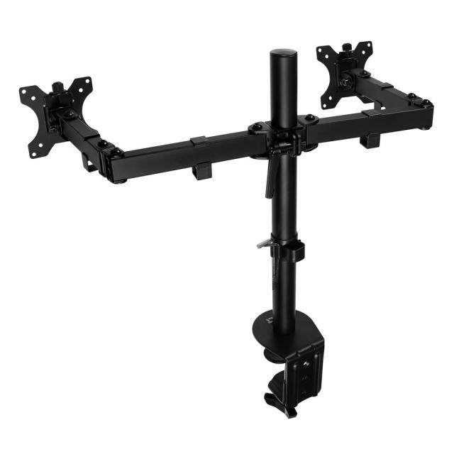 Стойка за 2 мониторa ACT AC8302, за бюро, Регулируема, 32", 2x8 кг, Черна - нарушена опаковка 