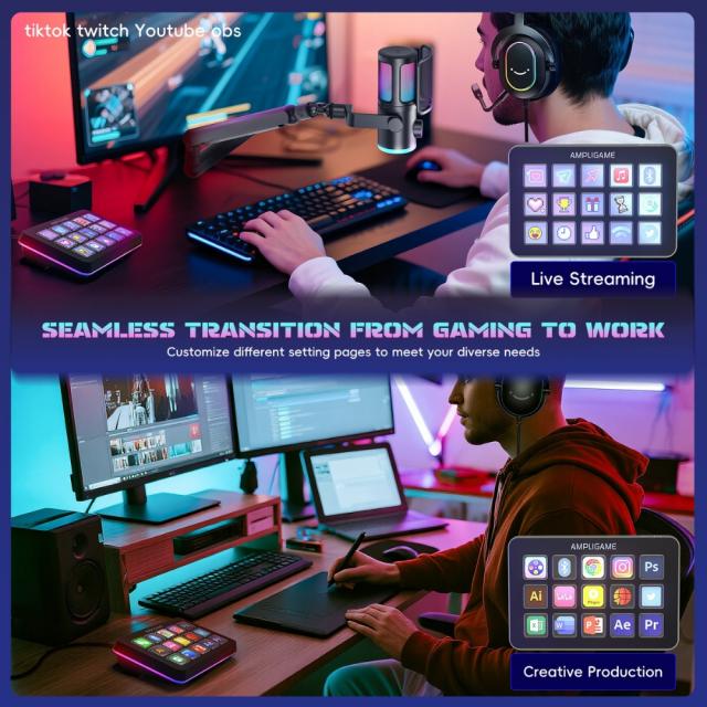 Fifine D6 Stream 15 Customized Keys and Software for Streaming 