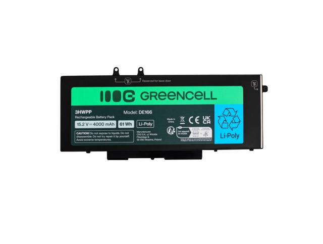 Батерия за лаптоп  DELL 33YDH Dell Latitude 5400, 5401, 5410, 5411, 5500, 5501, 5510, 5511, 7591  15,2V  4000mAh GREEN CELL 