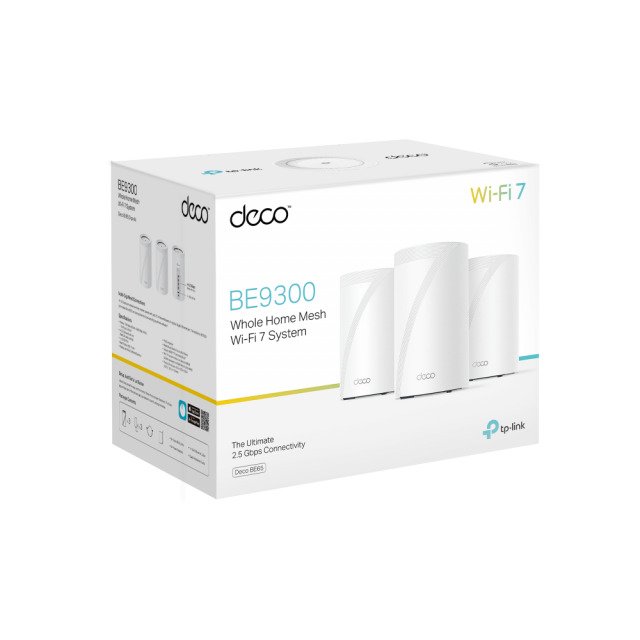 Mesh System TP-Link Deco BE65 Wi-Fi 7 BE9300 (3-Pack) 
