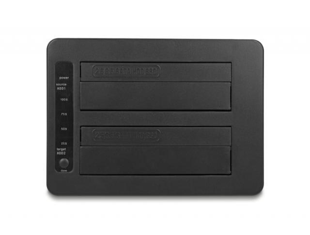 Външна докинг станция Delock, За 2 x SATA HDD / SSD, USB-C 