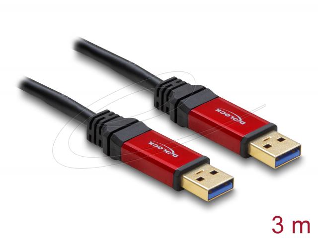 Delock Cable USB 3.2 Type-A male > USB 3.0 Type-A male 3 m metal 