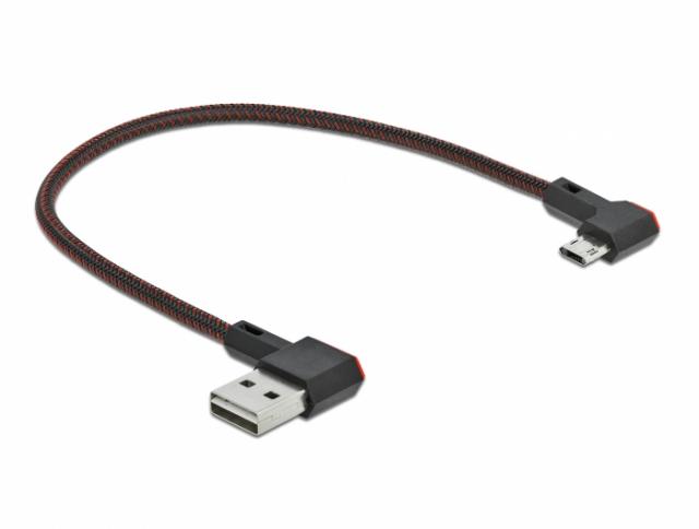 Кабел DeLock, EASY-USB 2.0 Type-A мъжко - EASY-USB Micro-B мъжко 