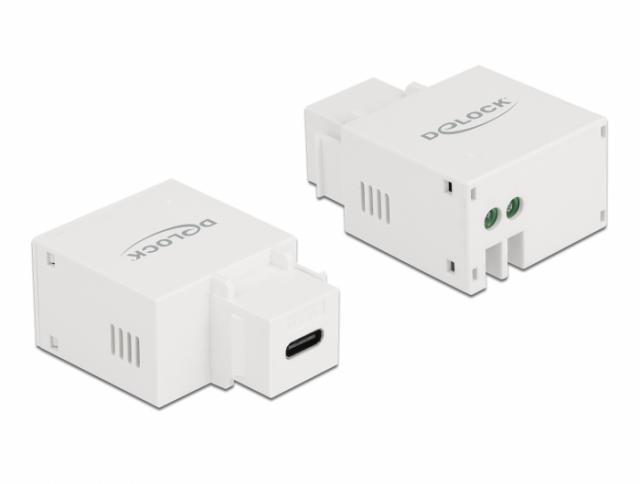 Delock Keystone Module USB Type-C Charging Port 2.1 A white 