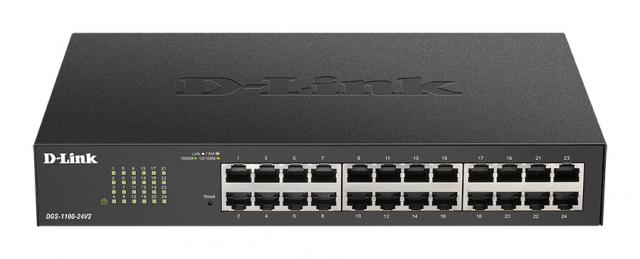Switch D-Link DGS-1100-24V2, 24 портов 10/100/1000 Gigabit Smart Switch, managed 