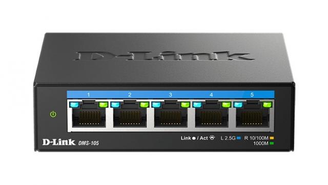 Switch D-Link DMS-105/E, 5 портов 2.5G Multi-Gigabit 