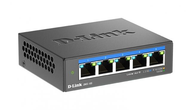 Switch D-Link DMS-105/E, 5 портов 2.5G Multi-Gigabit 