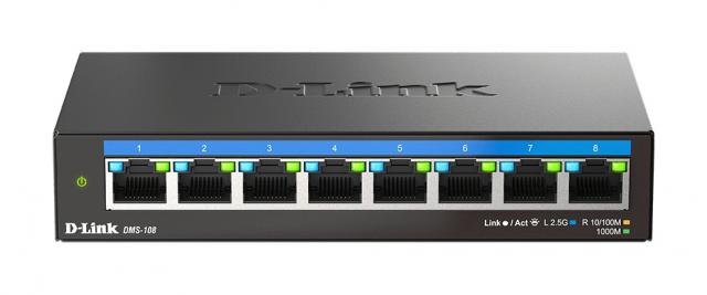 Switch D-Link DMS-108/E, 8 портов 2.5G Multi-Gigabit 