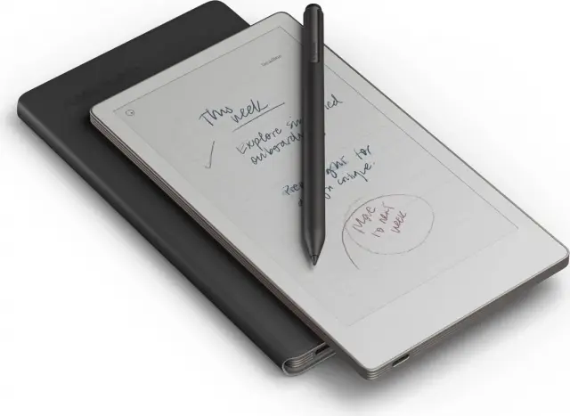 Tablet ReMarkable Pro Move, Marker plus black, Book Folio Premium Black Leather 