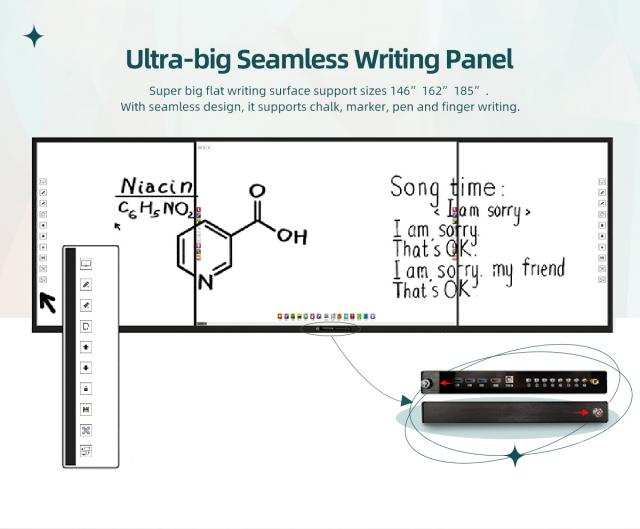 LED Recordable Smart Whiteboard and interactive display VALI146" 