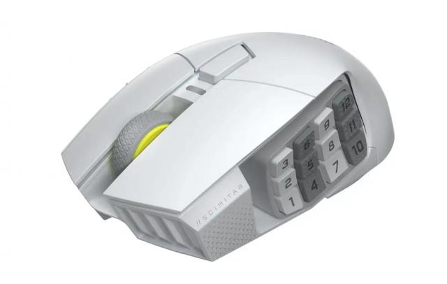 Gaming optical mouse CORSAIR SCIMITAR ELITE WIRELESS SE White, 33000 DPI 