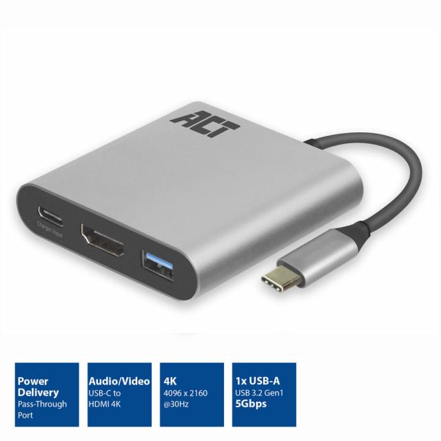 ACT Адаптер USB-C към HDMI 4K\ 