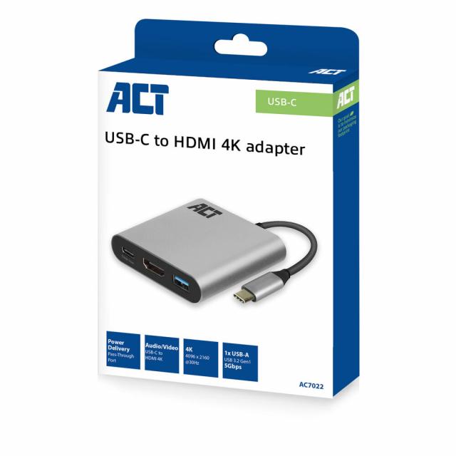 ACT Адаптер USB-C към HDMI 4K\ 