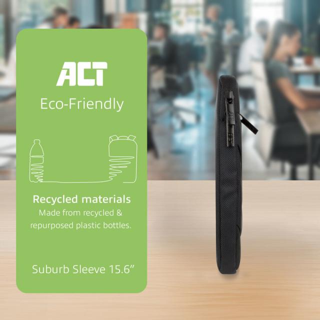 ACT Suburb 15.6" laptop case made from recycled plastic bottles 