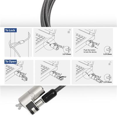 Цифрово заключващо устройство за лаптоп ACT LOCK AC9040, 2.0 m 