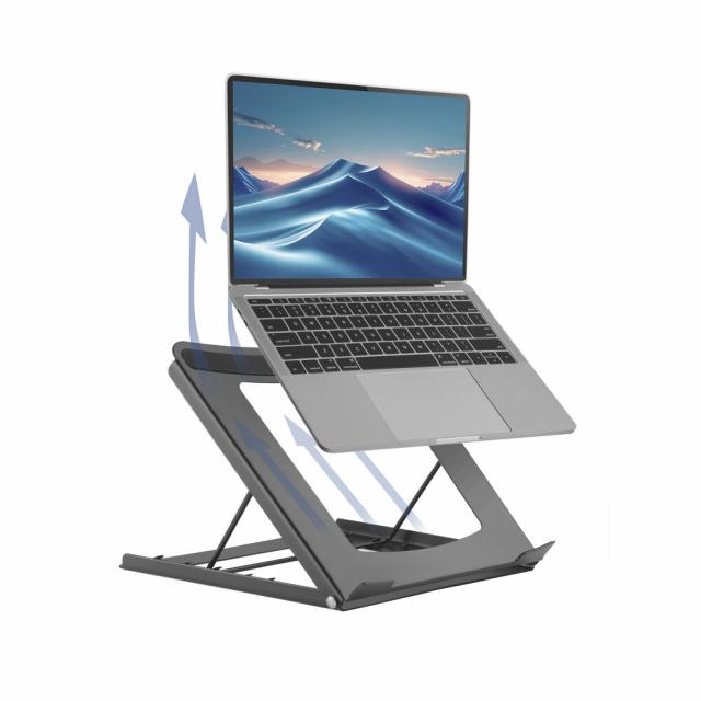 ACT AC8145 Folding Laptop Stand, 5 Positions, Black 