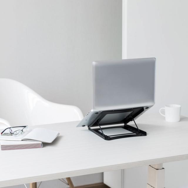 ACT AC8145 Folding Laptop Stand, 5 Positions, Black 