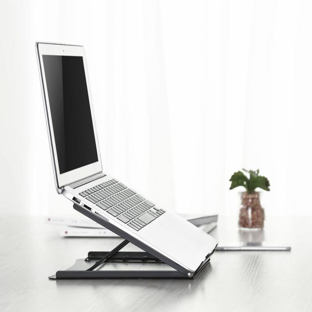 ACT AC8145 Folding Laptop Stand, 5 Positions, Black 