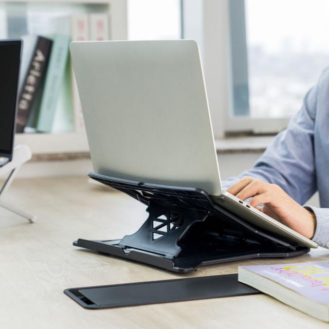 Foldable lightweight laptop stand ACT AC8150, 7 positions, Black 