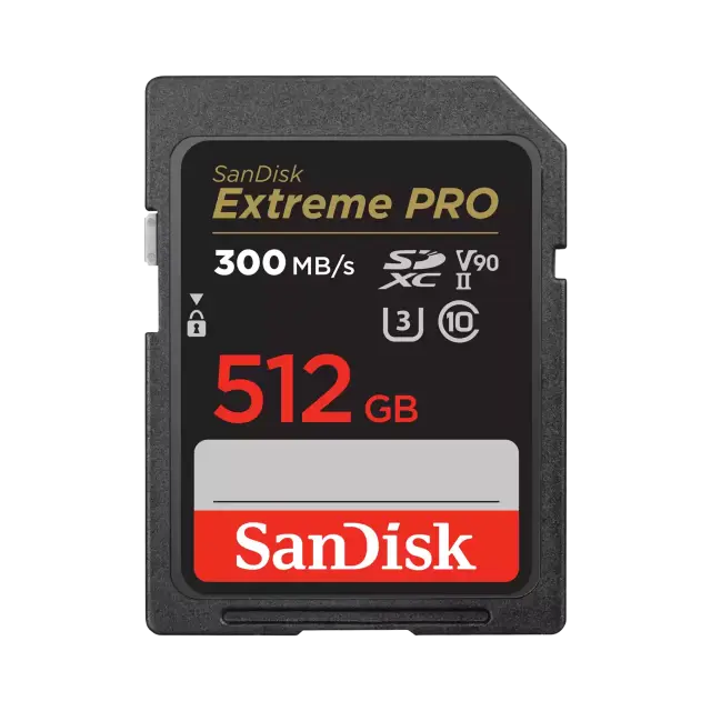 SanDisk Memory card Extreme Pro SDXC 512GB, 300MB/s, V90 UHS-II 