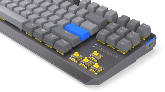 Endorfy механична клавиатура Thock Wireless V2 TKL, PBT, Endorfy Yellow switch, US Layout 