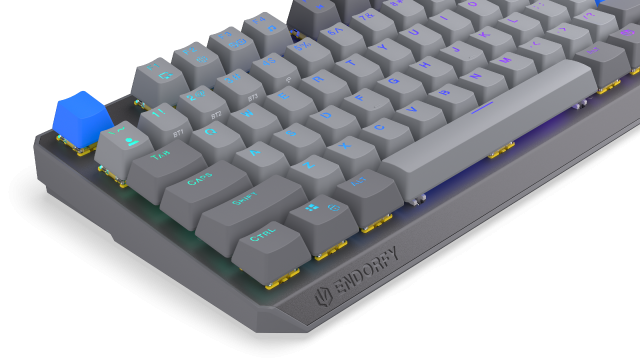 Endorfy механична клавиатура Thock Wireless V2 TKL, PBT, Endorfy Yellow switch, US Layout 