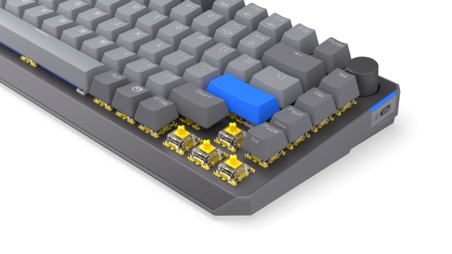 Endorfy механична клавиатура Thock Wireless V2 75%, PBT, Endorfy Yellow switch, US Layout 