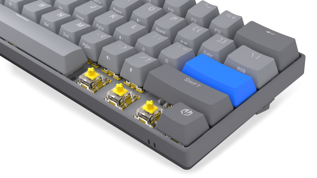 Endorfy механична клавиатура Thock Wireless V2 Compact, PBT, Endorfy Yellow, US Layout 