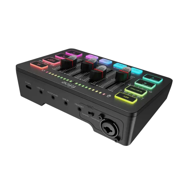 Аудио Миксер FIFINE SC3 RGB Audio Interface - Black 