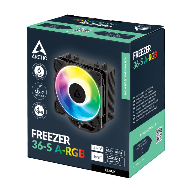 Охладител за процесор ARCTIC Freezer 36-S A-RGB Black - ACFRE00198A 