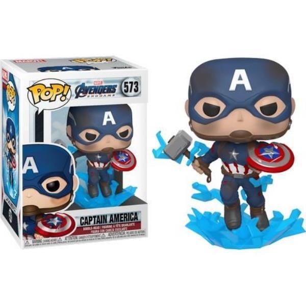 Фигурка Funko Pop! Marvel: Avengers Endgame - Captain America With Broken Shield & Mjolnir #573 