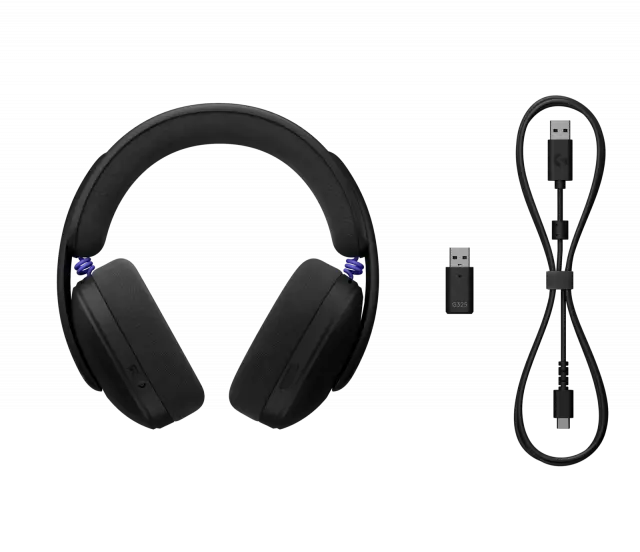 Gaming Earphone Logitech G335 Lightspeed Wireless, Microphone, Black 