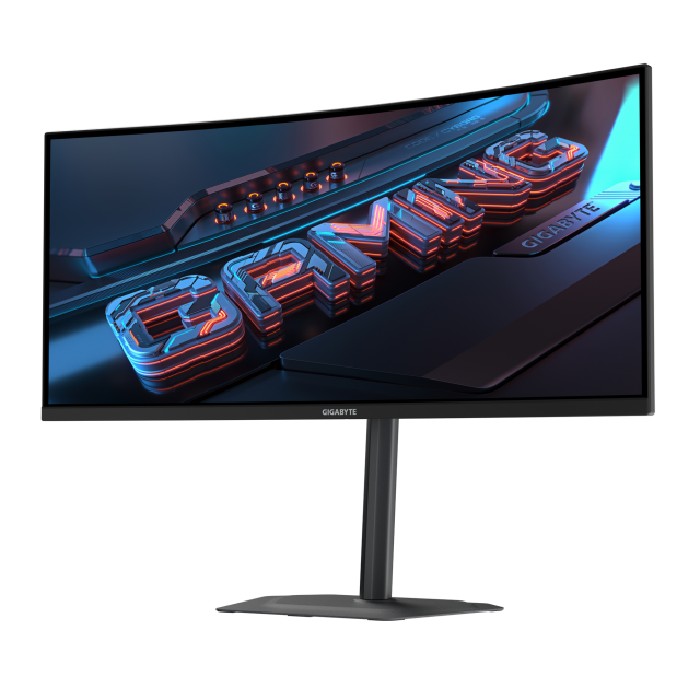 Геймърски Монитор Gigabyte G34WQCP - 34" SS VA WQHD 3440x1440, Curved 1500R, 180Hz, 1ms, HDR Ready 