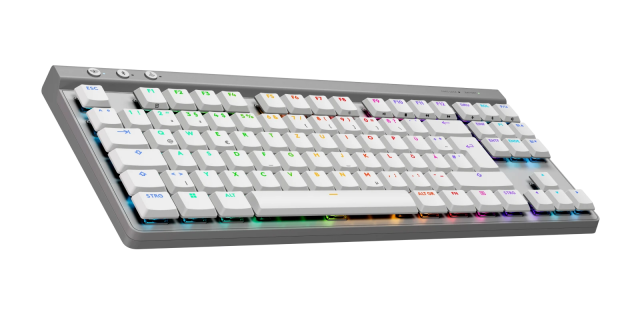 Безжична геймърска клавиатура Logitech G515 Lightspeed TKL White 