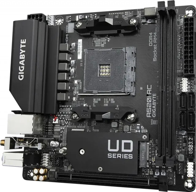 Motherboard GIGABYTE A520I AC WIFI, Socket AM4, Mini-ITX 