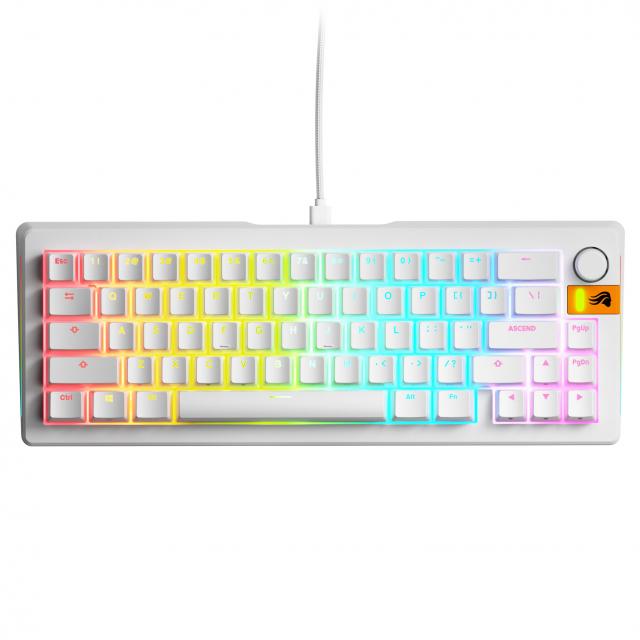 Gaming Mechanical keyboard Glorious GMMK 3 HE 65% White - Fox HE Switches 