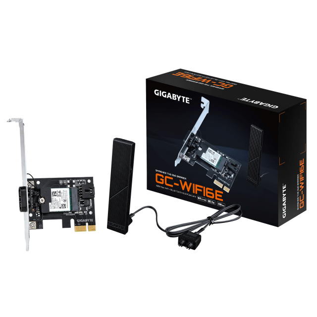 Безжична карта GIGABYTE GC-WIFI6E MediaTek MT7902 WIFI 6Е 2x2 802.11ax, Bluetooth 5.2 