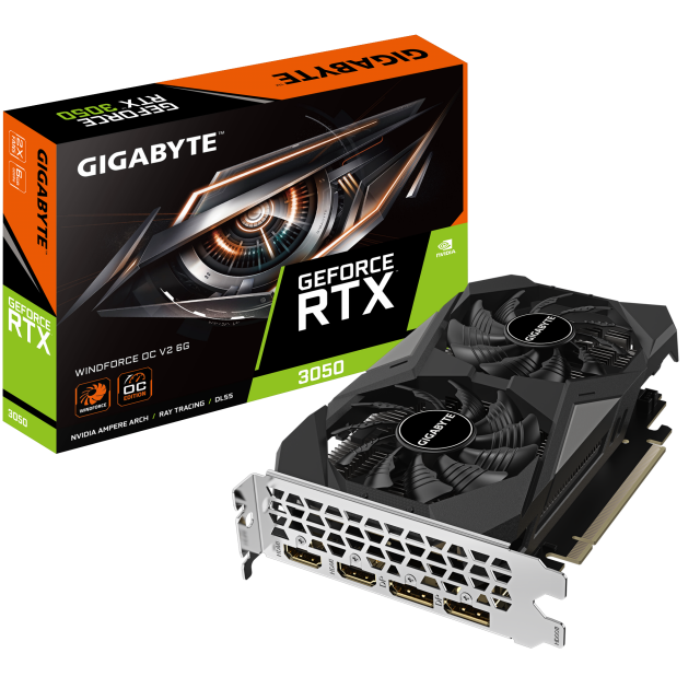 Graphic card GIGABYTE RTX 3050 WINDFORCE OC V2 6GB GDDR6 
