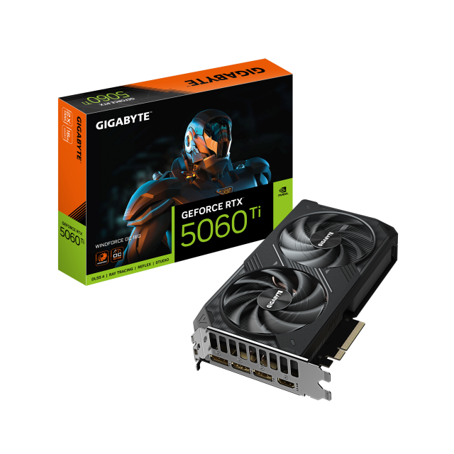 Graphic card GIGABYTE RTX 5060 TI WINDFORCE OC 16GB GDDR7 