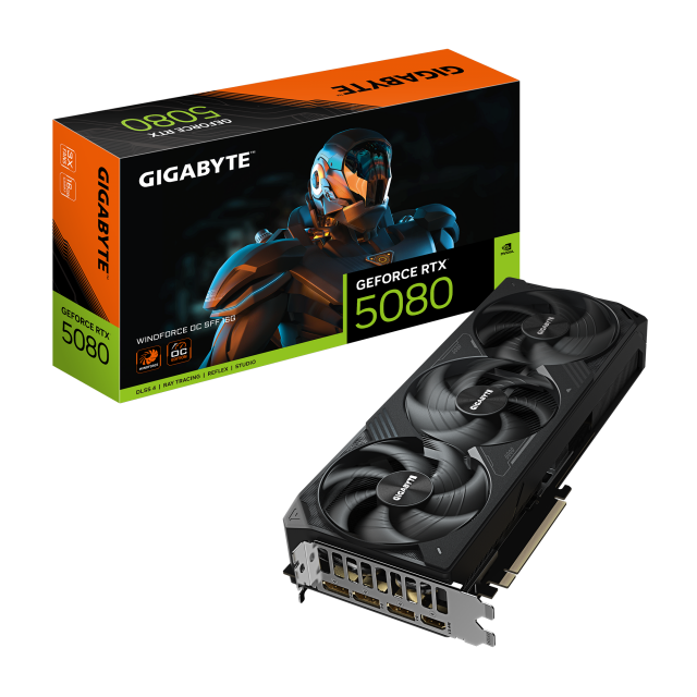 Graphic card GIGABYTE RTX 5080 WINDFORCE OC SFF 16GB GDDR7 