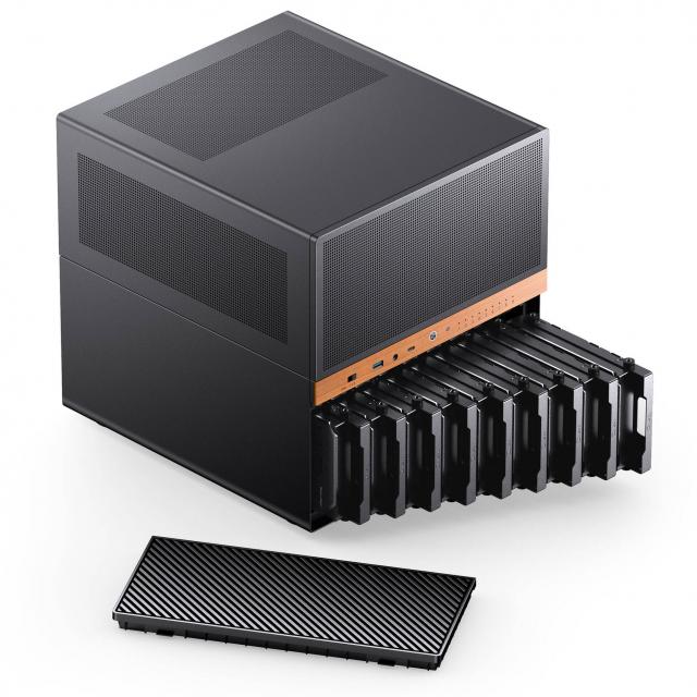 Кутия Jonsbo N6 NAS Micro-ATX - Black 