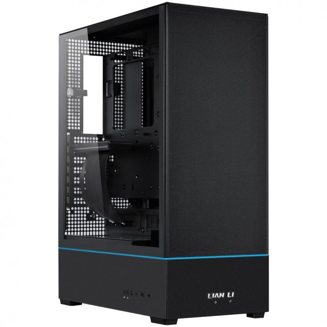 Case Lian-Li SUP01X Mid-Tower, Tempered Glass, Black 