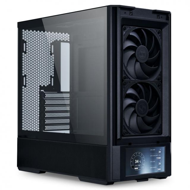 Case Lian Li LANCOOL 207 Digital Mid-Tower, Tempered Glass, Black 
